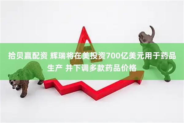 拾贝赢配资 辉瑞将在美投资700亿美元用于药品生产 并下调多款药品价格